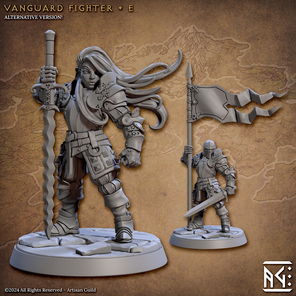 3D Printed Artisan Guild Vanguard Fighters Vanguard Fighters Set 28mm 32mm (Online Only)