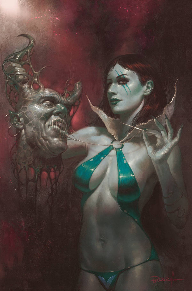 Vampirella Strikes #12 O 1:10 FOC Lucio Parrillo UV Virgin Variant (04/26/2023) Dynamite (ONLINE ORDER ONLY)