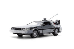Back to the Future die-cast 1:24 scale 40th Anniversary "Hollywood Rides" light-up DeLorean Time Machine (ONLINE ORDER ONLY)