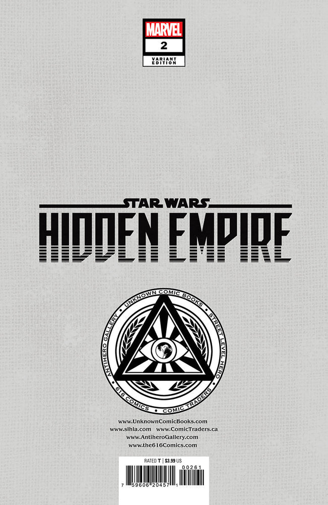 Star Wars: Hidden Empire #2 Unknown Comics Patch Zircher Exclusive Virgin Var (12/07/2022) (Online Only)