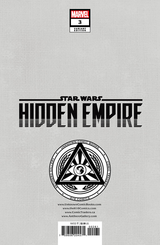 Star Wars: Hidden Empire #3 Unknown Comics Patch Zircher  Exclusive Virgin Var (02/08/2023) (Online Order Only)