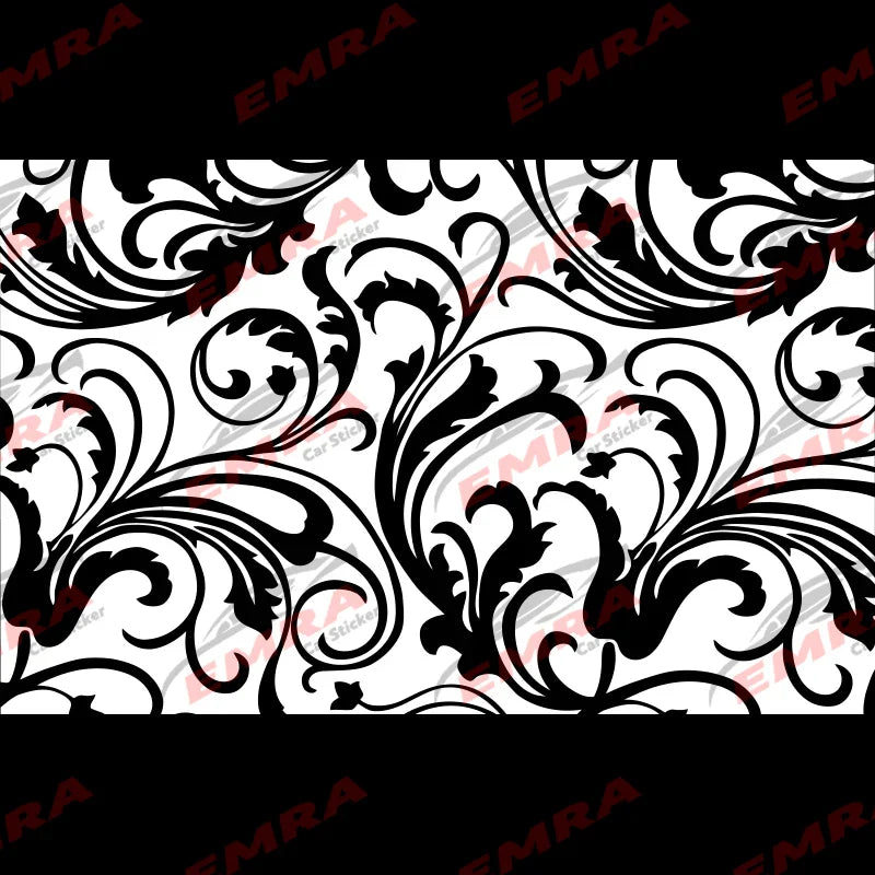 Universal  Floral Pattern Car Sticker for Triangular Window Decoration All Vehicles Accessories PVC Waterproof Vinyl Decals (ONLINE ORDER ONLY)