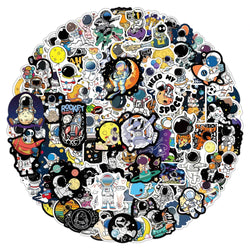 10/30/50/100pcs Funny Cartoon Cute Out Space Astronaut Stickers Laptop Notebook Phone Guitar Aesthetic Sticker Decal Kids Toy (ONLINE ORDER ONLY)