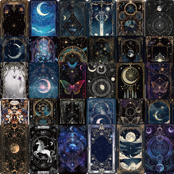 10/50PCS Cool Dark Mysterious Space Moon Stickers Aesthetic Tarot Goth Decals Phone Laptop Notebook Waterproof Sticker Kids Toy (Online Order Only)