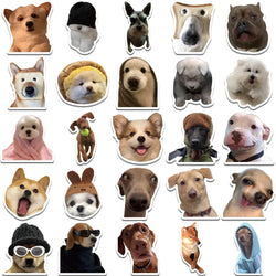 10/30/50Pcs Funny Meme Dog Waterproof Graffiti Sticker Aesthetic Decorative Luggage Laptop Phone Guitar Scrapbook Kids Stickers (ONLINE ORDER ONLY)