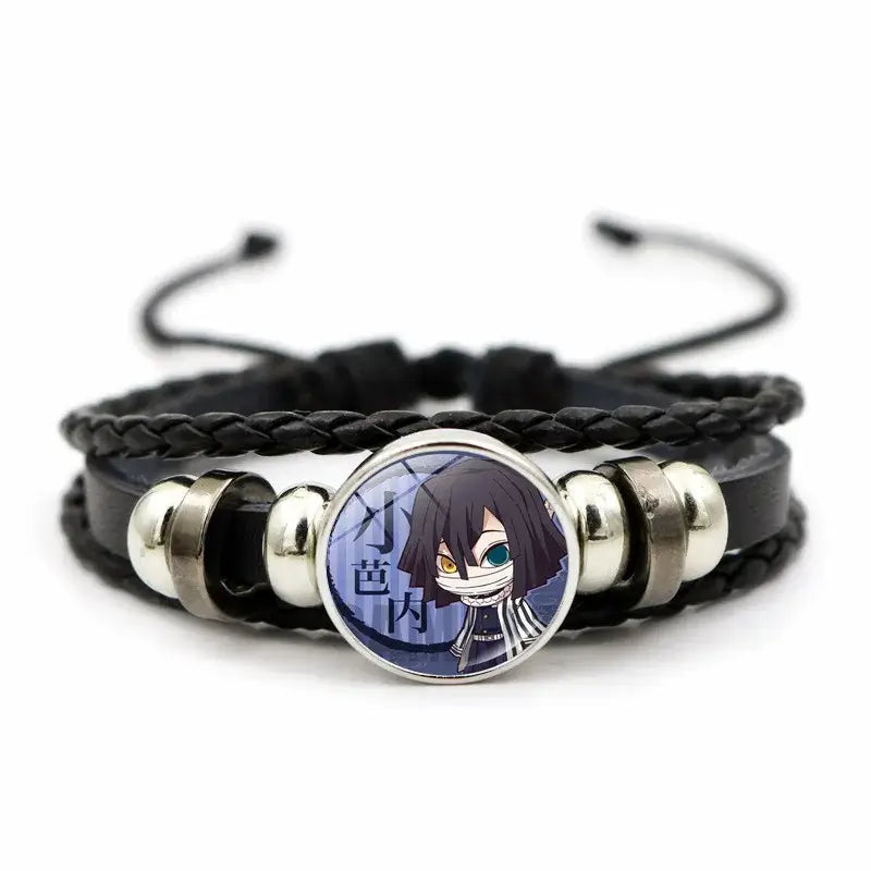 Demon Slayer Bracelet: Tanjiro & Nezuko Leather Charm (ONLINE ORDER ONLY)