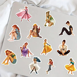 60pcs Retro Girl Sticker Collection Vintage Beauty Stickers Waterproof Vinyl Decals for Laptop Water Bottle Car Motorcycle﻿ (ONLINE ORDER ONLY)