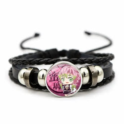 Demon Slayer Bracelet: Tanjiro & Nezuko Leather Charm (ONLINE ORDER ONLY)