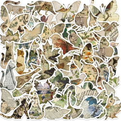 50PCS Retro Animal Stickers DIY Laptop Phone Suitcase Notebook Ancient Sticker Graffiti Decals Kids Toy Gift (ONLINE ORDER ONLY)