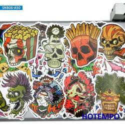50Pieces Funny Zombie Devil Decal Demon Skeleton Horror Stickers for Luggage Bike Skateboard Motorcycle Car Phone Laptop Sticker (ONLINE ORDER ONLY)