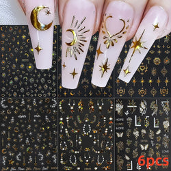 5/8Pcs 3D Hawaiian Flowers Nail Art Stickers Summer Decors with Tropical Leaves Slider Vibrant Pink & White Flowers for Parties* (ONLINE ORDER ONLY)
