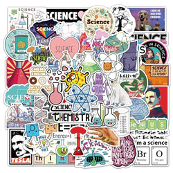 Science Chemistry Stickers 10/25/50pcs for DIY Scrapbook, Water Bottle, Laptop, Guitar, Car, Helmet Decal (ONLINE ORDER ONLY)