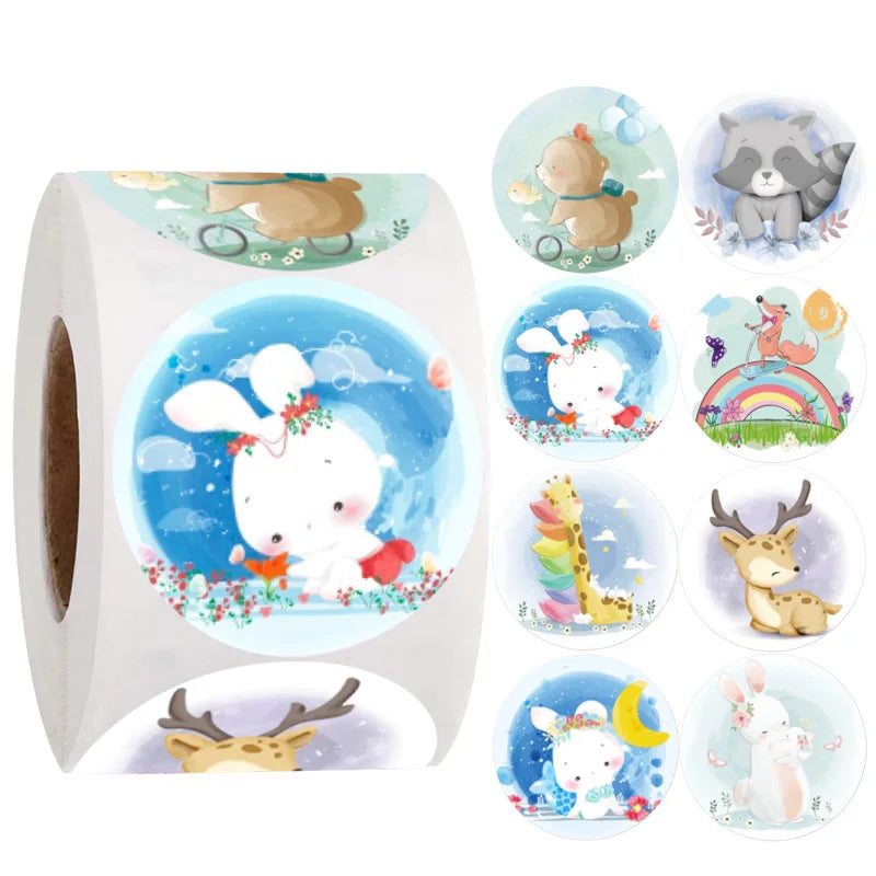 500PCS Reward Stickers for Kids Children Kindergarten School Encouragement Students Games Toy Animals Stationery Labels (ONLINE ORDER ONLY)
