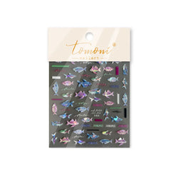 Deep Sea Animal Fish Shoal of Fish Whale Coral Dolphin Summer Beach Cute Jellyfish Bubble Bathyal Fauna Nail Art Stickers Decals (ONLINE ORDER ONLY)
