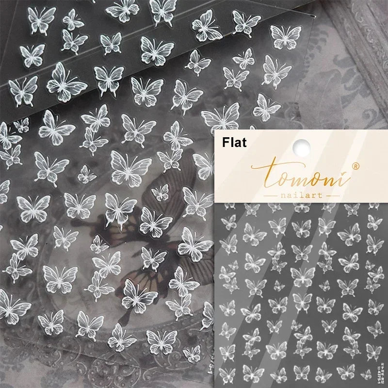 Dreamy Chic Butterfly Flower Bowknot Square Rhinestone Crystal 5D Self Adhesive Nail Art Stickers Fantasy Shiny Manicure Decals (ONLINE ORDER ONLY)