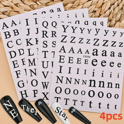 8pcs Gothic Alphabet Design Nail Art Stickers Retro English Letter Nail Art Stickers 3D Self-Adhesive Designs Nail Art Supplies* (Online Order Only)