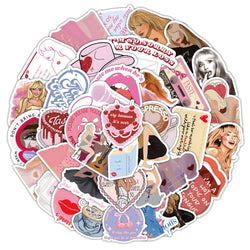 Sabrina Carpenter Stickers Pack: Cartoon, Funny, Graffiti, Laptop, Guitar, Bike Decals (Online Order Only)