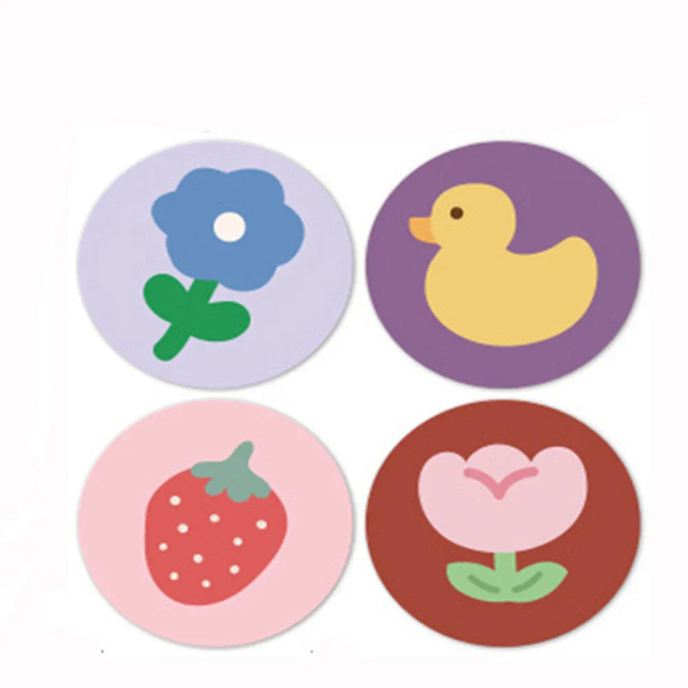 100-500pcs Children's Cartoon Animal Stickers Baby Stickers Kindergarten Inspirational Little Red Flower Reward Stickers (ONLINE ORDER ONLY)