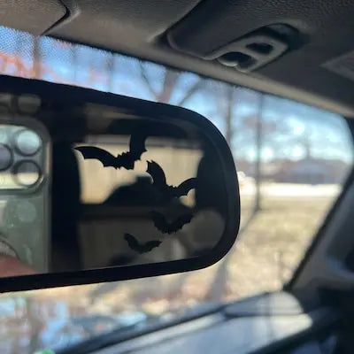 Spooky Bats for Car Sticker Decoration Nterior Rearview Mirror Halloween Stickers Waterproof Interior Accessories Vinyl Decals (ONLINE ORDER ONLY)
