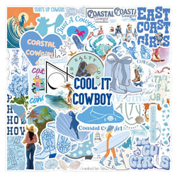 Cartoon Coastal Cowgirl Stickers for Phone Laptop Luggage Skateboard - Fun Gift Decals (10/30/55PCS) (Online Order Only)