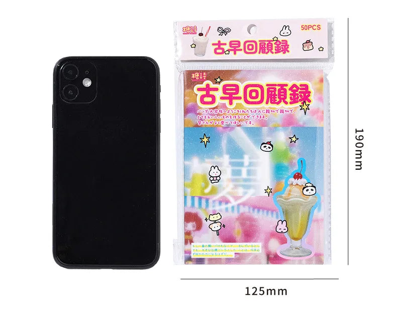 50Pcs Y2K Cute Cut Film Sticker Book for Phone Camera Luggage Journal  DIY Collage Sticker Kawaii Decoration Sticker Gift (ONLINE ORDER ONLY)