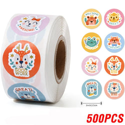 100-500Pcs Reward Stickers Cute animals Motivational Stickers for Kids toys School Reward Students Teachers Stationery Labels (ONLINE ORDER ONLY)