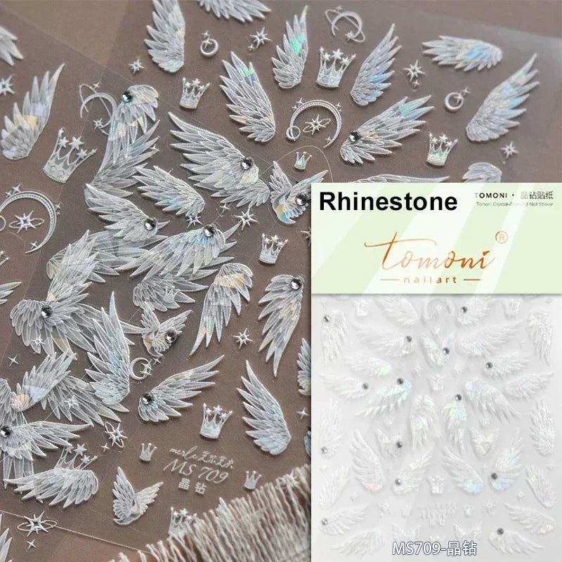 Dreamy Chic Butterfly Flower Bowknot Square Rhinestone Crystal 5D Self Adhesive Nail Art Stickers Fantasy Shiny Manicure Decals (ONLINE ORDER ONLY)