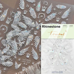Dreamy Chic Butterfly Flower Bowknot Square Rhinestone Crystal 5D Self Adhesive Nail Art Stickers Fantasy Shiny Manicure Decals (ONLINE ORDER ONLY)