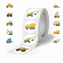 100-500pcs Engineering vehicle Stickers Cute Handmade Stickers Party Gifts Decorative Labels Scrapbook Stationery Stickers (Online Order Only)