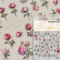 Romantic Candle Holder Lace Rambler Rose Pink Flower Bowknot Candlestick Ribbon Adhesive Nail Art Stickers Shiny Manicure Decals (ONLINE ORDER ONLY)