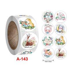 50-500pc Cute Cartoon Cat Animal Thank You Stickers For Party Gift Decoration Packaging Label Reward Children Stationery Sticker (ONLINE ORDER ONLY)