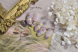 Gold Foil Dried Flowers Leaf Floral Print Daisy Rose Flower Peach Blossom Adhesive Nail Art Decoration Sticker Manicure Decals (ONLINE ORDER ONLY)