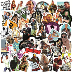 10/30/50PCS Game GTA Stickers DIY Motorcycle Travel Luggage Skateboard Kids Toy Graffiti Cartoon Waterproof Sticker Cool Decals (ONLINE ORDER ONLY)