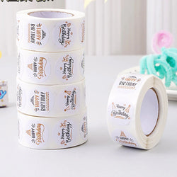 100-500pcs Cute Happy birthday Stickers for Gift Wrapping Decoration Envelope Sealing Label Kids toys Stationery Stickers 1inch (ONLINE ORDER ONLY)