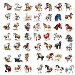 60PCS Horse Funny Animals Stickers Toy DIY Kids Notebook Luggage Motorcycle Laptop Refrigerator Decals Graffiti sticker (ONLINE ORDER ONLY)