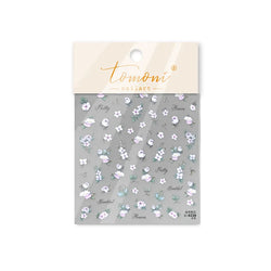 Pink Hot Stamping Flower Charm Peach Blossom Canglan Clover Daisy Pearl Self Adhesive Nail Art Decoration Sticker Manicure Decal (ONLINE ORDER ONLY)