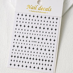 1Sheet Laser Star Nail Stickers 3D Metallic Mirror Gold/Silver Irregular Star Manicure Decals Y2K Self Adhesive Nails Decoration (ONLINE ORDER ONLY)