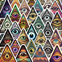 10/30/50PCS Horror Eye of God Stickers Cartoon Decals Cool Graffiti Toys Bike Suitcase Motorcycle Fridge Helmet Car Sticker Gift (ONLINE ORDER ONLY)