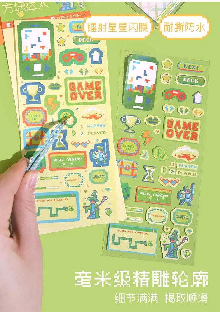 1pc Cute Pixel Candy Series Decorative Stickers Planner Journal Collage DIY idol card Material Sticker Kawaii Korean Stationery (ONLINE ORDER ONLY)