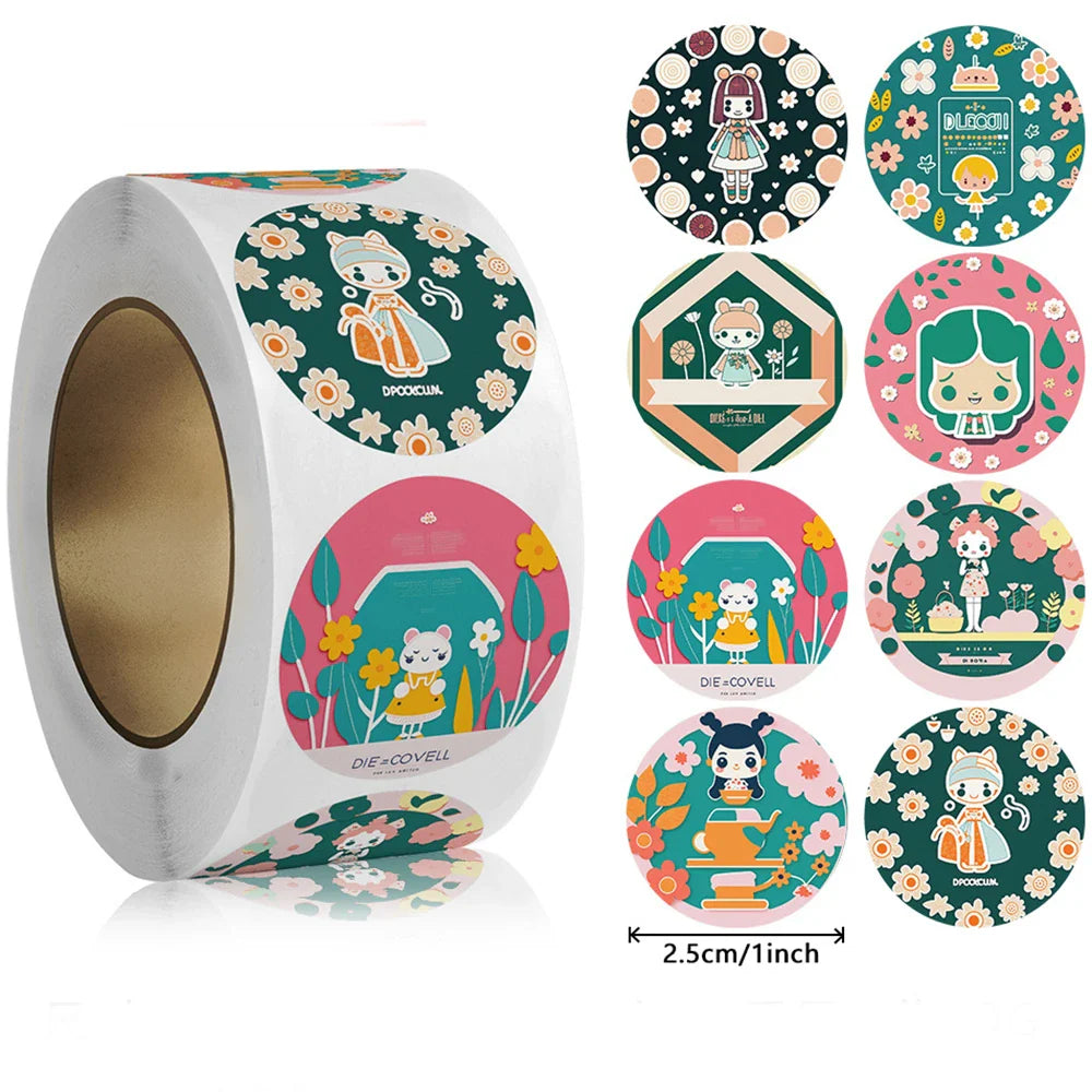 500pcs/roll Animals Stationery Labels Cute Reward Stickers For Kids Children Kindergarten School Students Games Toy (ONLINE ORDER ONLY)