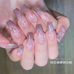 1PC Hollow Airbrush Design Nail Art Hollow Stencils Sticker Love Star Snowflake Butterfly Butterfly French Decal Slider Decors * (Online Order Only)