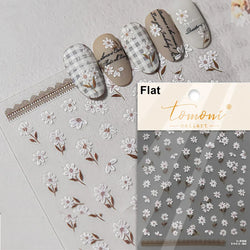Dried Flowers Rose Butterfly Love Heart Golden Stroke Flying Crane Silver Adhesive Nail Art Stickers Rhinestone Manicure Decals (ONLINE ORDER ONLY)