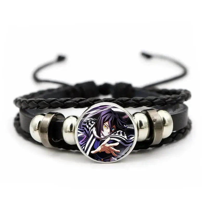 Demon Slayer Bracelet: Tanjiro & Nezuko Leather Charm (ONLINE ORDER ONLY)