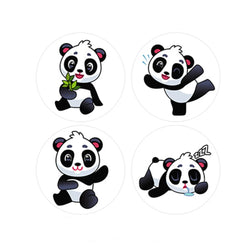 100-500pcs Cute Panda Animals Stickers for Kids School Encouragement Students Games Toy Reward Labels Stationery Stickers (ONLINE ORDER ONLY)