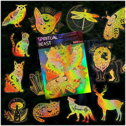 100pcs Cute Holographic Laser Butterfly Cartoon Stickers Animal Decals Laptop Notebook Phone Diary Decoration Sticker Kids Toys (ONLINE ORDER ONLY)
