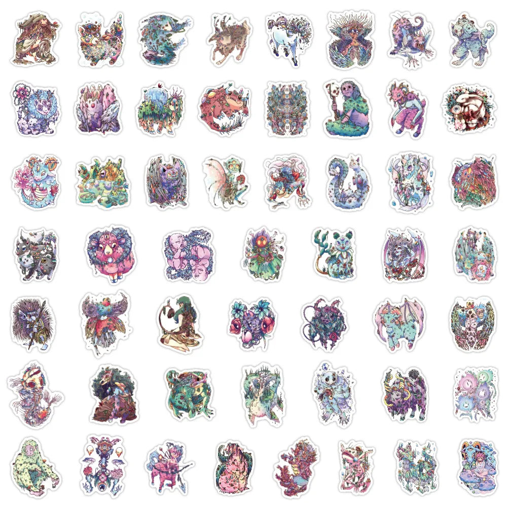 10/30/50PCS Funny Monster Stickers Cool Graffiti Decals For Notebook Phone Skateboard Laptop Fridge Car Sticker Waterproof Toys (ONLINE ORDER ONLY)