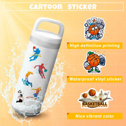 10/25/50pcs Cartoon Basketball Sticker Packs (ONLINE ORDER ONLY)