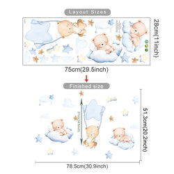 Cartoon Bear Cloud Star Nursery Wall Stickers Kids Room Decor (ONLINE ORDER ONLY)