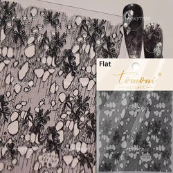 Gird Lace Bowknot Love Heart Flower Fabric Printing Frame Bow Tie Rococo Pattern Daisy Tender Nail Art Stickers Manicure Decals (ONLINE ORDER ONLY)