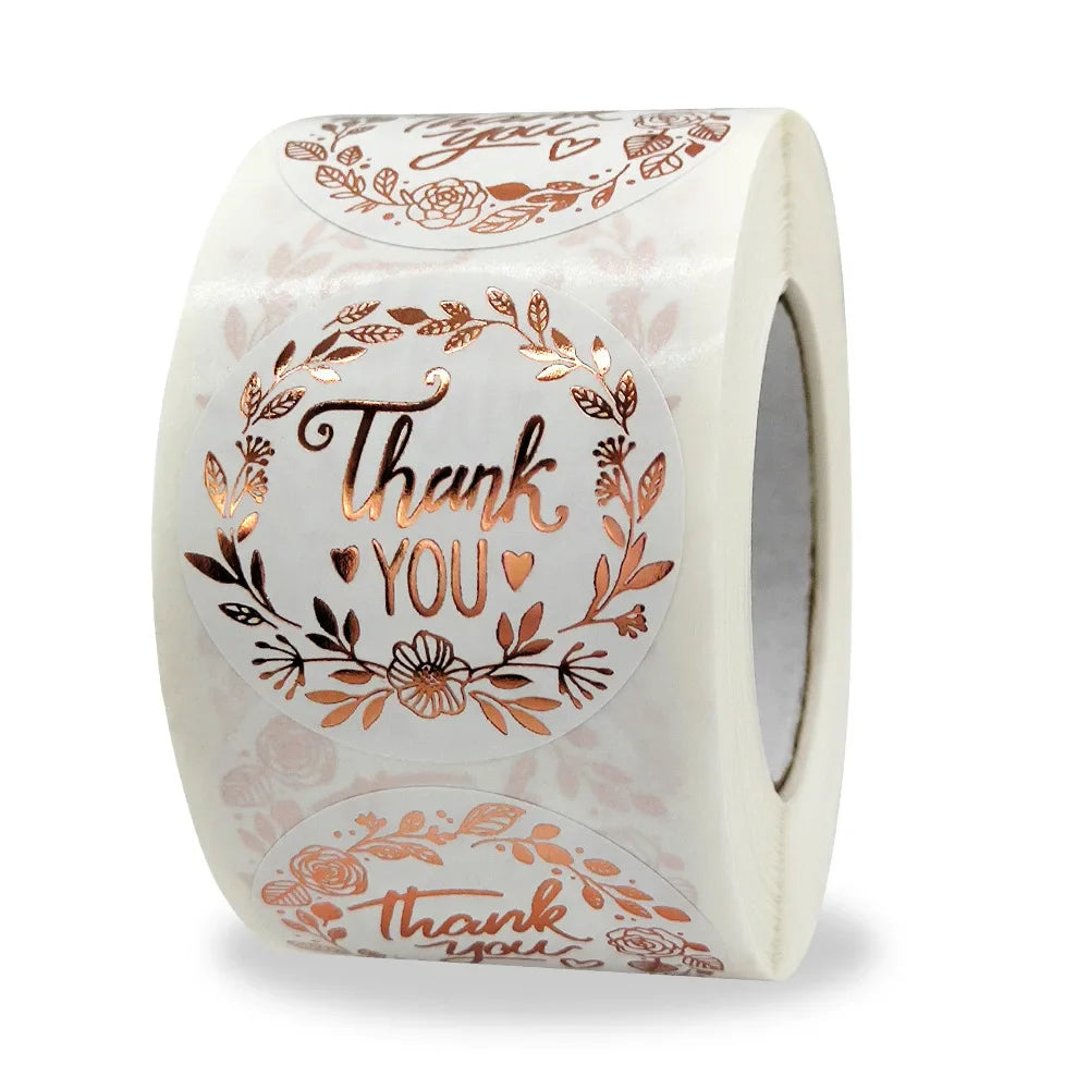 50-500pcs Luxury Bronzing Labels Thank You for Your Order Stickers Baking Seal Labels for Shop Business Package Gift Sticker (ONLINE ORDER ONLY)